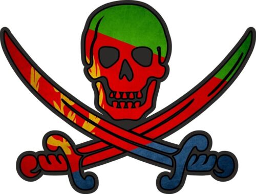 Sticker Pirate Jack Rackham Calico Flag Country Er Eritrea - Picture 1 of 1