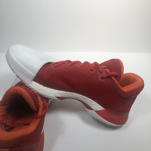 Adidas James Harden Vol 1 Red White Size 9 Basketball Shoes Rockets - Picture 9 of 11