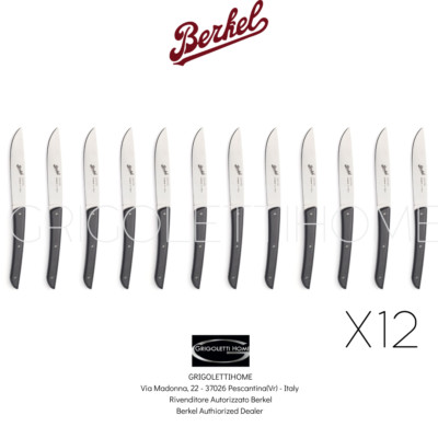 Berkel - Farbe Schwarz - 12er Set Steakmesser aus Stahl - KCO4SW11SRMBL