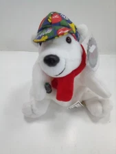 COCA COLA BEAN BAG PLUSH BEAR HAS CAP RED SCARF & COKE BOTTLE 9 1/2 IN 1998. New