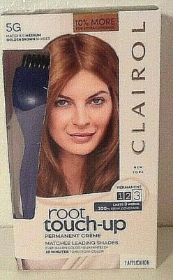 #5G Clairol Easy Permanent Root Touch-Up Kit MEDIUM GOLDEN BROWN Shades