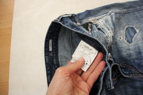 REPLAY BLUE HERREN ANBASS M914 JEANS EHER 32/32 SLIM SKINNY ca W32 L32 - Bild 7 von 8