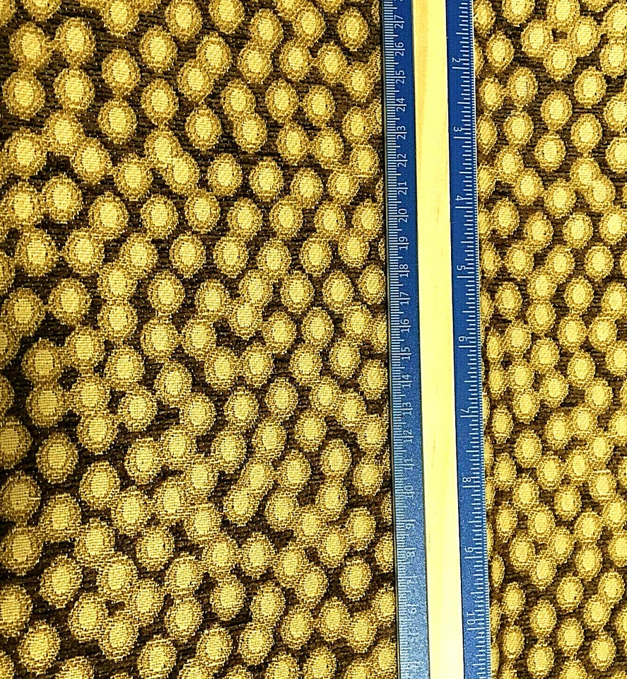 Tela de tapicería Century Designer a lunares reversible marrón beige 17 x 22" nueva con etiquetas Foto 3 de 4