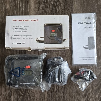 C.Crane FM Transmitter 2 Audio To FM Transmitter With Power Supply New