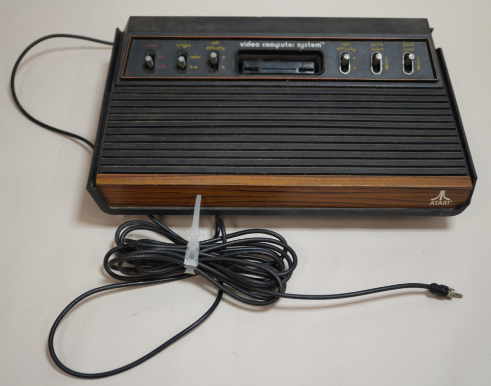 A real, working Atari 2600 CX-2600A — the grandfather of all home gaming consoles and still one of the coolest retro pieces you can own and actually play.