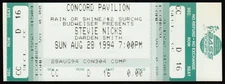 Stevie Nicks 1994 Full Unused Concert Ticket Concord California Sun Aug 28th