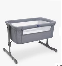 Image of Chicco Next2Me Essential Bedside Crib, Stone Re-lux