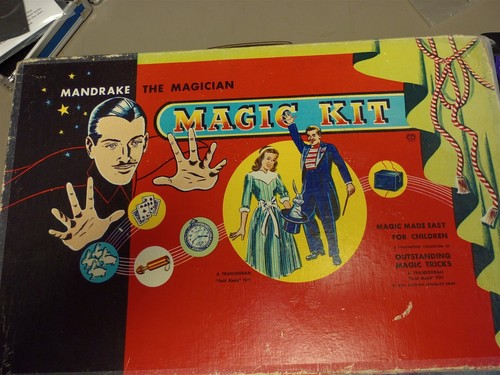 Mandrake The Magician Magic Kit Transogram 1949 Vintage Collectible