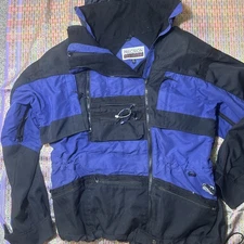 VTG Precision Mountaineering Snowboard Ski Jacket Parka Hooded Indigo Black XL