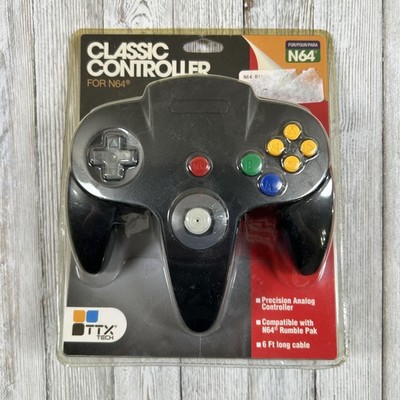 TTX Tech Classic Wired Controller for N64 - Black - New in Original Packaging