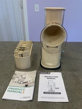 SUSTEAS Rotary Cheese Grater with Handle - Vegetable Shredder 8 Blade Types