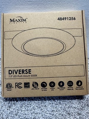Maxim Lighting Diverse 48491256 7.5  Flush Mount LED 3000k