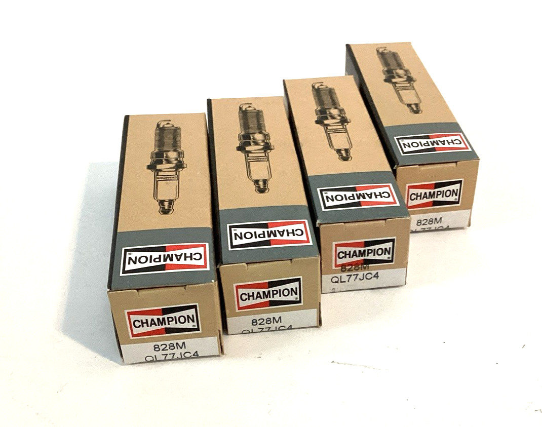 PACK OF 4 Champion Copper Plus Spark Plug QL77JC4 828M
