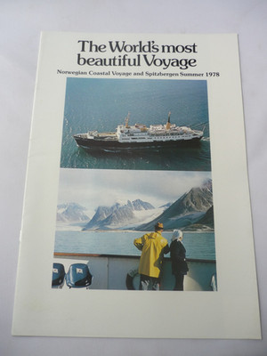 Norwegische Küstenreise und Spitzbergen Sommer 1978 Prospekt