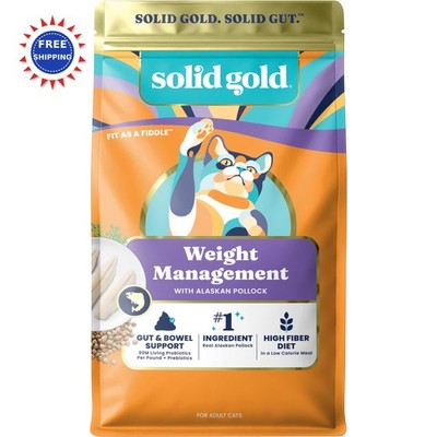 Grain Free Gluten Dry Cat Food 12 LB Solid Gold Weight Management Adults Indoor