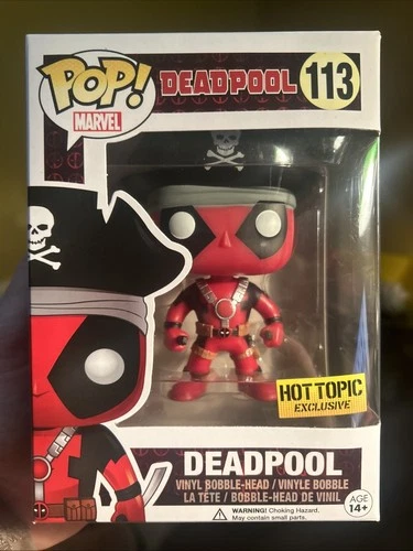 Funko Pop! Vinyl:Deadpool (w/Pirate Hat) - Hot Topic(Exclusive)#113 w/protector