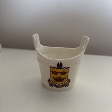 W H Goss Crested China Model Of A Norwegian Bucket St South Priory