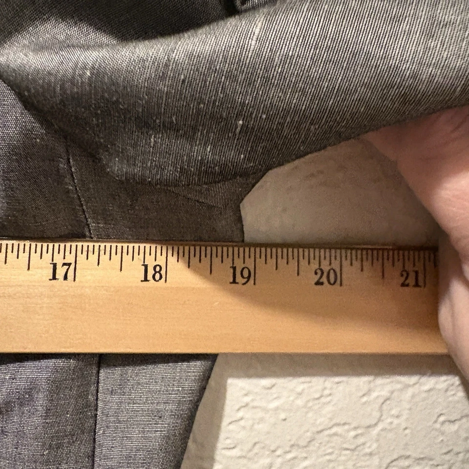 NUEVA Chaqueta Liz Claiborne Mezcla Lino Mujer 6 Gris Militar $189 LEER Foto 3 de 4