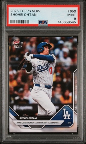 2025 TOPPS NOW #650 SHOHEI OHTANI PSA 9