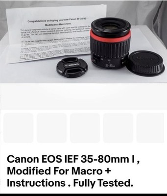 Canon EOS IEF 35-80mm modifiziert für Makro.