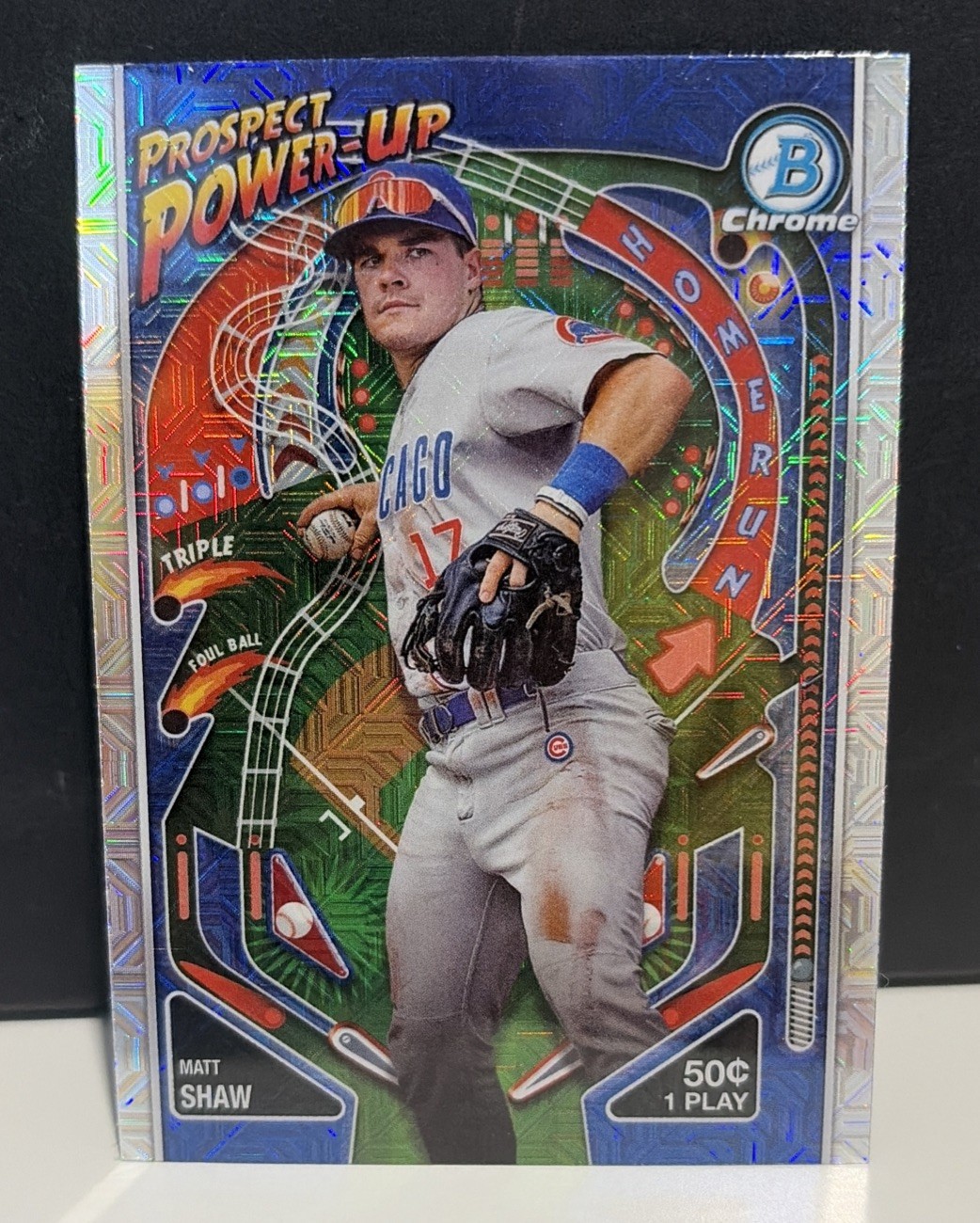 2024 Bowman Chrome Mojo Refractor Prospect Power-Up Matt Shaw PP-16 Chicago Cubs