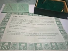 VINTAGE ROLEX 70'S PAPER BLANK GUARANTEE, REF 572.02.300 & BOX 10 00 1