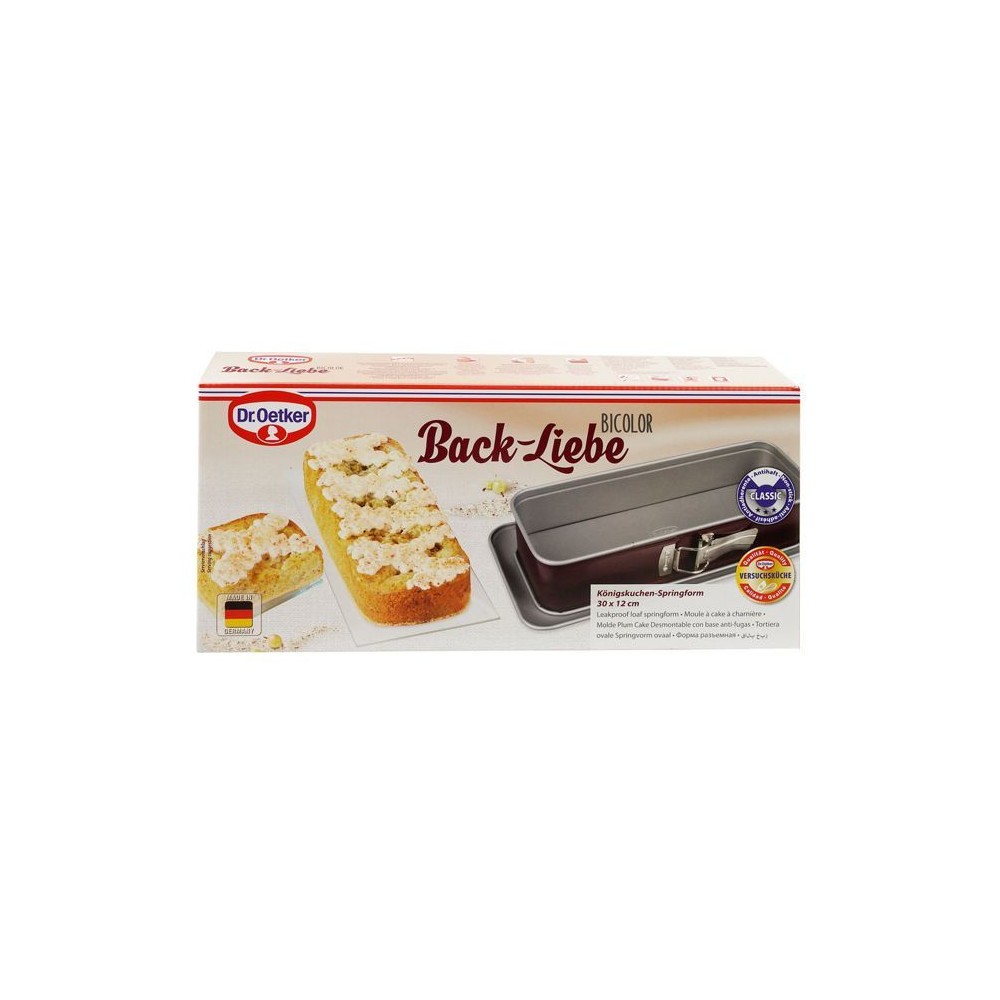 Moule à cake à charnière en acier bicolore Dr. Oetker 30cm haute résistance - 2