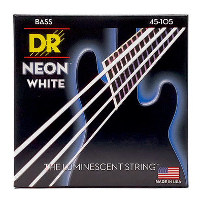 DR Saiten Hi-Def Neon Weiß Bass Medium