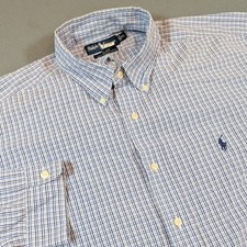Ralph Lauren Blake Button Down Shirt Mens Size XL Plaid Preppy Casual
