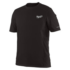 Milwaukee 414B-M WORKSKIN Lightweight Short Sleeve Shirt Black, Medium