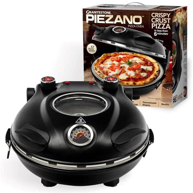 E Mishan & Sons 6074495 Granitestone Piezano Matte Black Electric Pizza Oven
Opens in a new window o