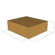 50 18x16x6 Kraft Brown Corrugated Shipping Boxes 32 ECT Single-Wall New