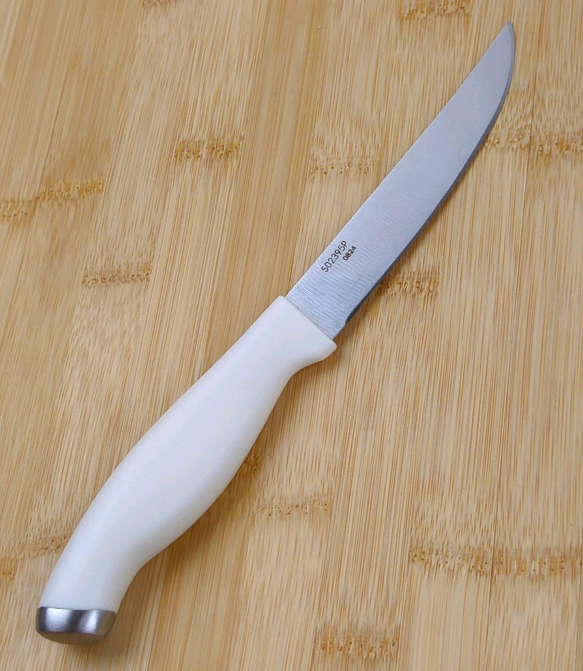Cuisinart COLORPRO Collection 4.5" STEAK Knife, WHITE Handle w/ Silver Cap, NEW
