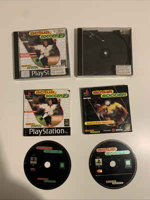 Actua Soccer und Actua Soccer 2 PS1 Playstation 1 Fußball Spiele Bundle