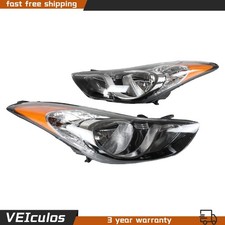 For 2011-2013 Hyundai Elantra Halogen Headlight Headlamp Assembly Pair