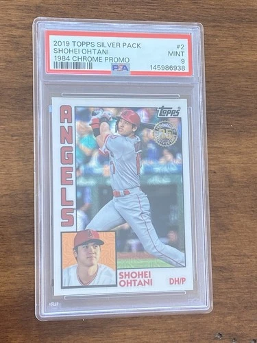 2019 Topps Silver Pack Shohei Ohtani # 2 1984 Chrome Promo PSA 9