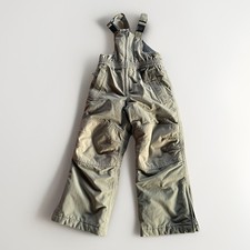 Lands End Squall  Grow Along  Snowbib Unisex 4Y Dusty Grey Ski Insulated Durable