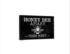 Honey Bee Apiary Fresh Honey Sign  Beekeeping Farm Stand Decor  Rustic