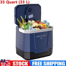 35QT 33L 12V Portable Electric Cooler & Warmer, Car Fridge Refrigerator Camping