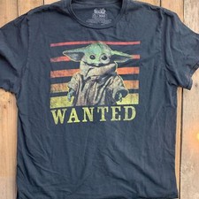 Star Wars Wanted Grogu Baby Yoda Mens T-Shirt Size XL