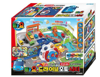 Tayo Drive Auto City Car Control Station Play Set Sound Light Kid Toy Gift