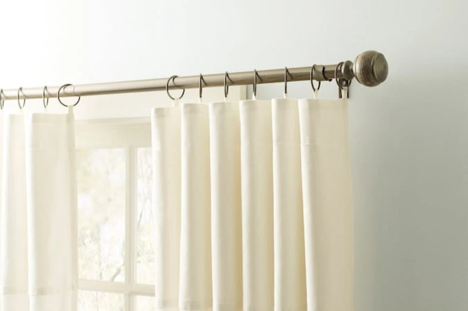 Allen + Roth 50” x 95" Light Filering Tie Top Pannel Taupe #4140925 - Image 2 of 2