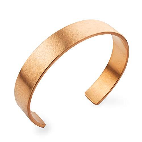 Brazalete unisex de joyería de acero inoxidable mate extremo abierto puño ancho para mujer - Imagen 16 de 18