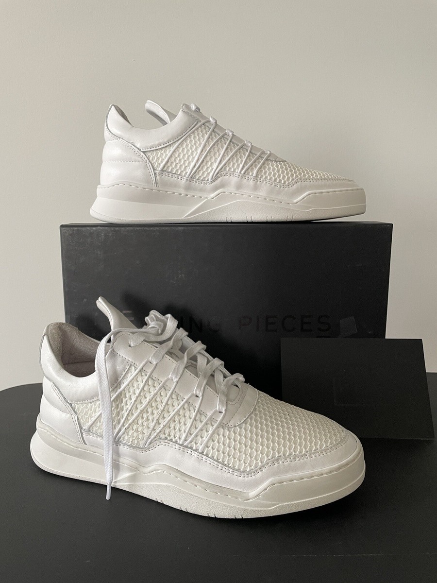NEW $235 Filling Pieces Mesh & Leather Cane Ghost Low Top  display picture 3
