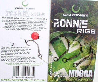 Gardner Ronnie Rigs 3er Pack, Barbed & Barbless, sensationelle Pop Up Montage