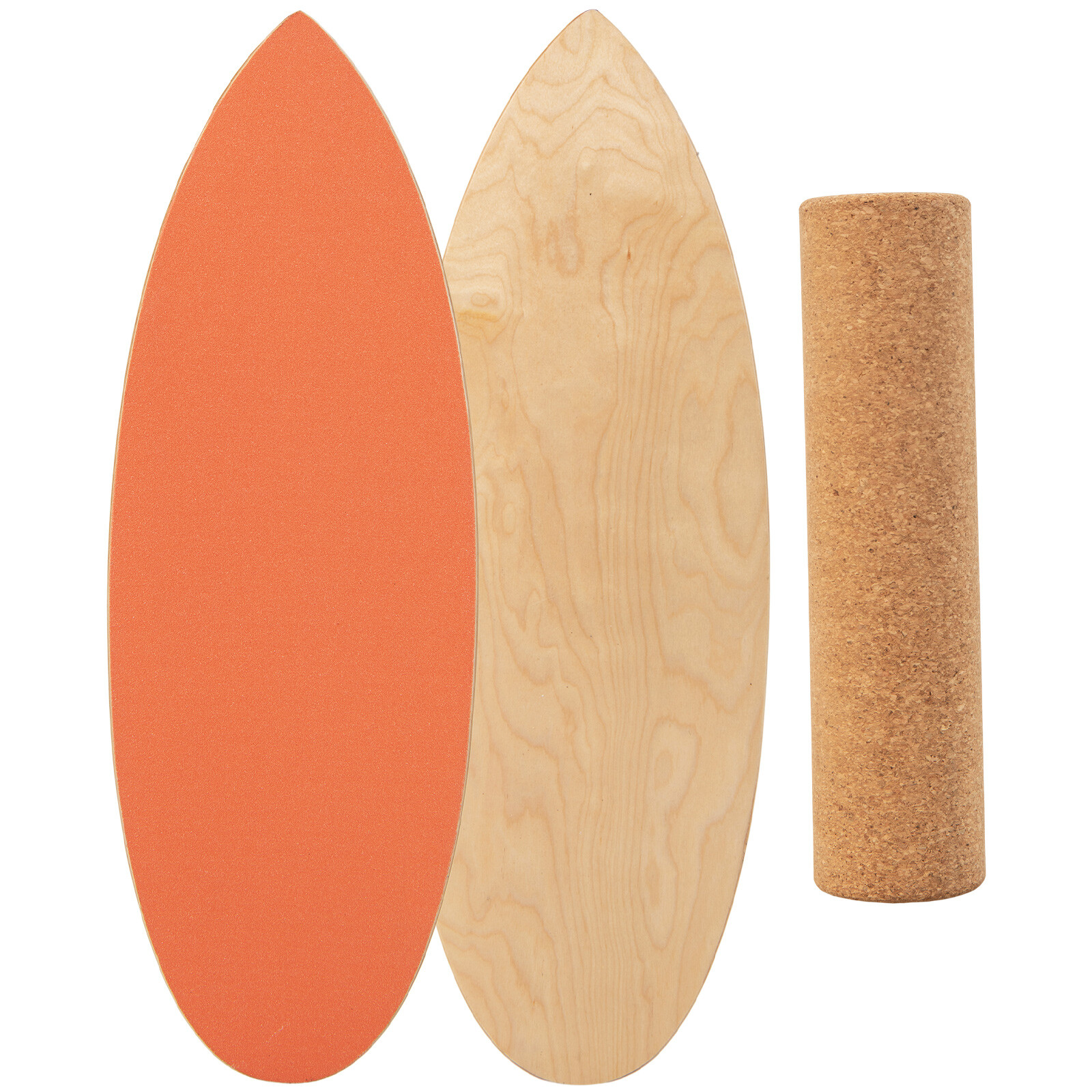 Balanceboard aus Holz Balancebrett Balancetrainer für zuhause mit Korkrolle