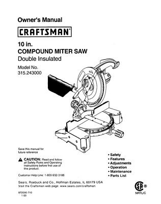 Craftsman Miter Saw Parts List Reviewmotors.co