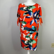 Vince Camuto Dress Womens Size 4 Cold Shoulder Floral Printed Lined