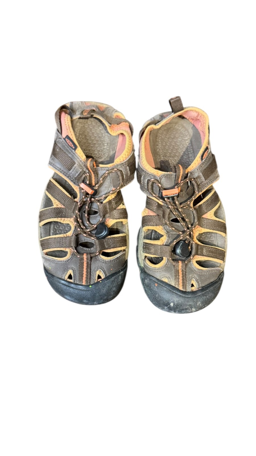 Keen Sandali Donna Antiodore Plantare Scamosciato Impermeabili Slip On Marrone Arancione 11