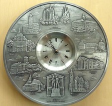 Zinnuhr mit Motiven von Sehenswürdigkeiten aus Thüringen